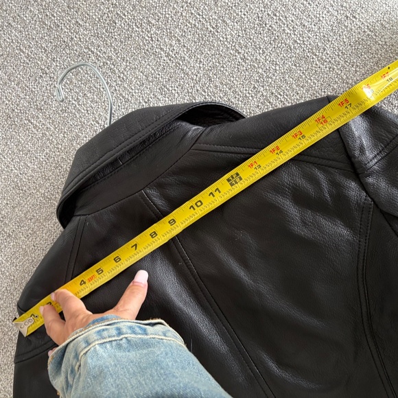 BCBG MaxAzria Womens Classic Moto Biker Leather Black Jacket orig. $598 MED. - Picture 7 of 15